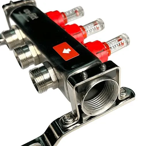 Группа коллекторная с расходомерами 2 отвода 1&quot;в/в x ¾&quot;ек Uni-fitt OPTIMAL 450B4302.RU