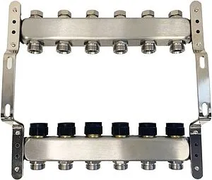 Группа коллекторная без расходомеров 6 отводов 1"в/в x ¾"ек WAAG WG.588.0606, 3