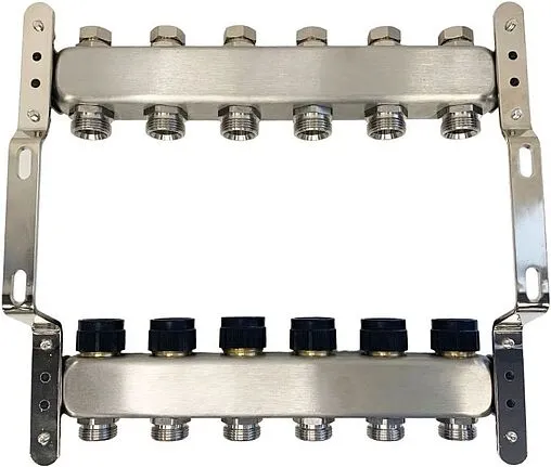 Группа коллекторная без расходомеров 6 отводов 1"в/в x ¾"ек WAAG WG.588.0606