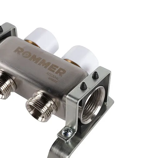 Группа коллекторная без расходомеров 2 отвода 1&quot;в/в x ¾&quot;ек Rommer RMS-3200-000002