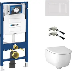 Комплект 5 в 1 Geberit iCon №2 500.300.01.I с кнопкой Sigma 30 115.883.01.1 белый глянцевый Комплект 5 в 1 Geberit iCon №2 500.300.01.I с кнопкой Sigma 30 115.883.01.1 белый глянцевый, 2