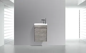 Тумба-умывальник подвесная BelBagno PIETRA MINI 46 L Stucco Cemento PIETRA MINI-460-1A-SO-SCM-L+BB-460-PM-LVB Тумба-умывальник подвесная BelBagno PIETRA MINI 46 L Stucco Cemento PIETRA MINI-460-1A-SO-SCM-L+BB-460-PM-LVB, 5
