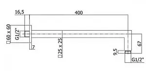Лейка верхнего душа с настенным креплением Paffoni Syncro чёрный матовый ZSOF075NO+ZSOF063NO Лейка верхнего душа с настенным креплением Paffoni Syncro чёрный матовый ZSOF075NO+ZSOF063NO, 3