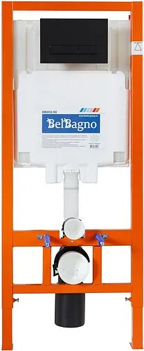 Инсталляция для подвесного унитаза Set 3 в 1 BelBagno BB002-80/BB012-MR-NERO.M с кнопкой черный матовый Инсталляция для подвесного унитаза Set 3 в 1 BelBagno BB002-80/BB012-MR-NERO.M с кнопкой черный матовый