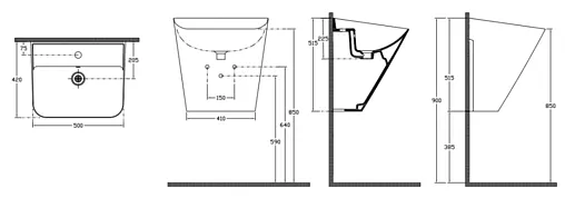 Раковина ISVEA Sott'Aqua 50 антрацит 10SQ37002SV-2C