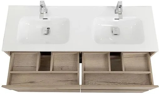 Тумба под умывальник подвесная BelBagno KRAFT 140 Rovere Galifax Bianco KRAFT-1400-4C-SO-2-RGB