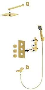 Душевая система с термостатом для ванны Timo Tetra-thermo золото матовое SX-0199/17SM, 3