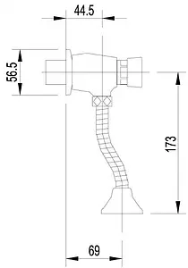 Кран для писсуара нажимной Lemark Projekt хром глянцевый LM4612C, 2
