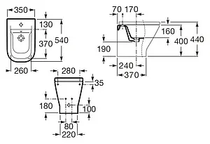 Биде напольное Roca Gap белый 357477000 Биде напольное Roca Gap белый 357477000, 2