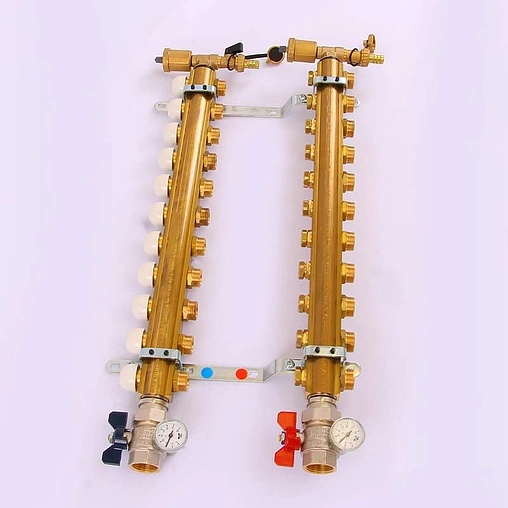 Группа коллекторная без расходомеров 11 отводов 1&quot;в/в x ¾&quot;ек Tiemme 3870067