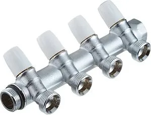 Коллектор регулирующий проходной 4 отвода ¾"в/н x ¾"ек Tiemme MAXIMA 1860015 Коллектор регулирующий проходной 4 отвода ¾"в/н x ¾"ек Tiemme MAXIMA 1860015, 1