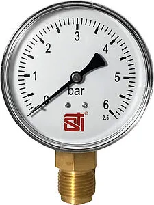 Манометр радиальный STI 80мм 6 бар ½&quot; МР80-12-06, 1