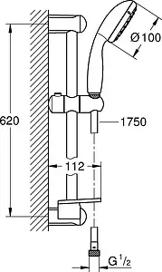 Душевая стойка Grohe Tempesta New хром 27926001, 2