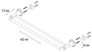 Полотенцедержатель Fixsen Best хром FX-71602, 3