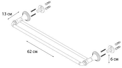 Полотенцедержатель Fixsen Best хром FX-71602