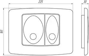 Клавиша смыва для унитаза Ани Пласт WP1120 хром матовый Клавиша смыва для унитаза Ани Пласт WP1120 хром матовый, 2