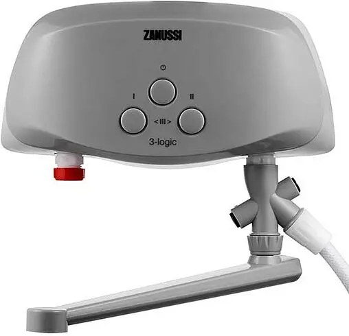 Водонагреватель проточный электрический Zanussi 3-logic SE 3.5 TS (душ+кран) серебристый