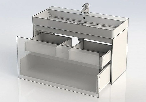 Тумба под умывальник подвесная Aquanet Нью-Йорк 100 орех 00203949