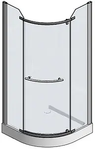 Душевое ограждение 900x900мм прозрачное/матовое стекло Roltechnik Austin AUSTIN/900 N0018 Душевое ограждение 900x900мм прозрачное/матовое стекло Roltechnik Austin AUSTIN/900 N0018, 2