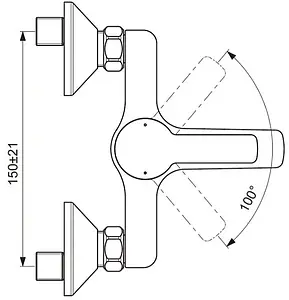 Смеситель для ванны Vidima Uno хром BA238AA Смеситель для ванны Vidima Uno хром BA238AA, 3