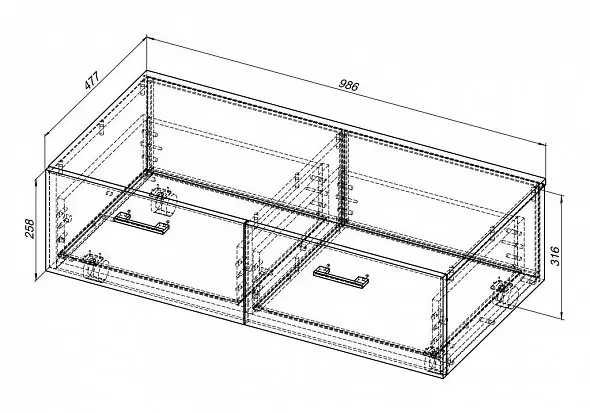 Тумба подкатная Aquanet Нота 100 белый 00170738 Тумба подкатная Aquanet Нота 100 белый 00170738, 2