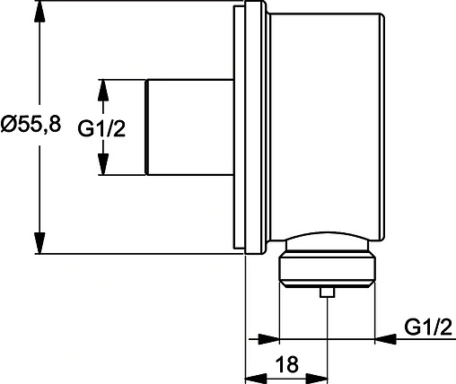Шланговое подключение Ideal Standard IdealRain хром B9448AA