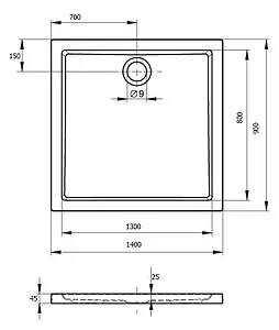 Поддон для душа Riho Zurich 256 D001010005 Поддон для душа Riho Zurich 256 D001010005, 2