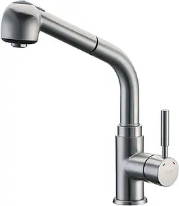 Смеситель для кухни с выдвижным изливом Wasserkraft Wern матовый хром 4266, 1