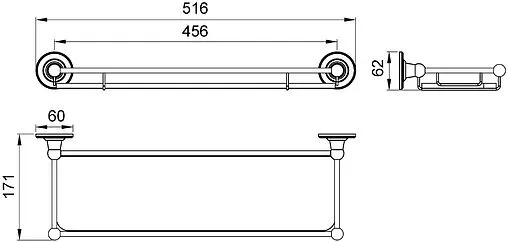 Полка Timo Nelson хром 150072/00