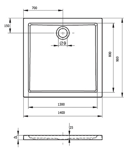 Поддон для душа Riho Zurich 256 D001010005