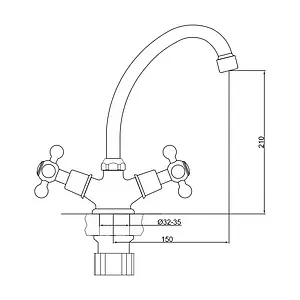 Смеситель для кухни Gross Aqua Yota хром 3088039C-B03 Смеситель для кухни Gross Aqua Yota хром 3088039C-B03, 2