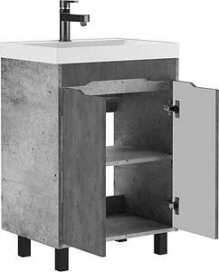 Тумба под умывальник напольная Домино Loft 60 бетон DL5606T, 3