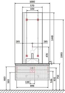 Тумба под умывальник подвесная Jorno Strong 100 антрацит Str.01.100/P/A Тумба под умывальник подвесная Jorno Strong 100 антрацит Str.01.100/P/A, 2