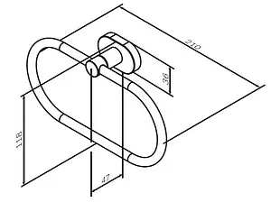 Полотенцедержатель Am.Pm Sense L хром A7434400 Полотенцедержатель Am.Pm Sense L хром A7434400, 2