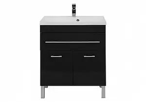 Тумба под умывальник напольная Aquanet Верона 75 чёрный 00182707, 5
