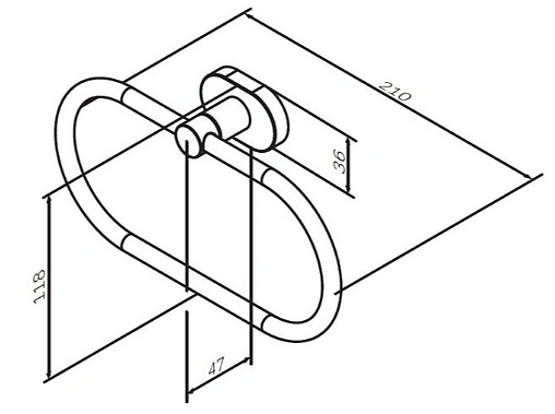 Полотенцедержатель Am.Pm Sense L хром A7434400