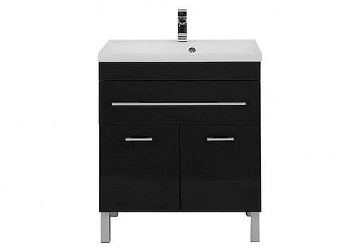 Тумба под умывальник напольная Aquanet Верона 75 чёрный 00182707 Тумба под умывальник напольная Aquanet Верона 75 чёрный 00182707