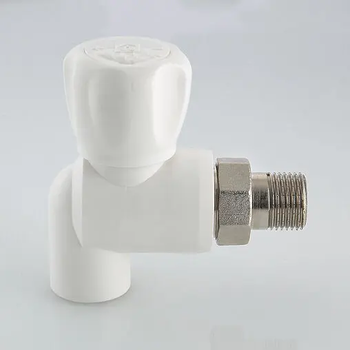 Кран шаровый с американкой угловой и переходом на пп трубу 20мм x ½&quot;н Valtec VTp.718.0.02004