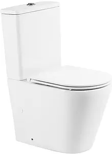 Унитаз-компакт безободковый BelBagno Flay-R белый BB2149CPR+BB2149T Унитаз-компакт безободковый BelBagno Flay-R белый BB2149CPR+BB2149T, 3