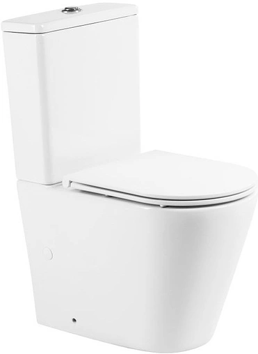 Унитаз-компакт безободковый BelBagno Flay-R белый BB2149CPR+BB2149T