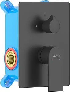 Смеситель для ванны скрытого монтажа Aquatek Лира чёрный матовый AQ1446MB Смеситель для ванны скрытого монтажа Aquatek Лира чёрный матовый AQ1446MB, 1