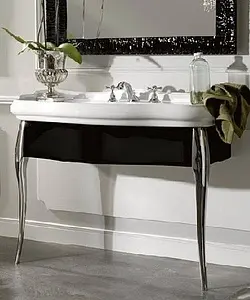 Консоль напольная Kerasan Retro 73 чёрный/хром 7362K2 Консоль напольная Kerasan Retro 73 чёрный/хром 7362K2, 3