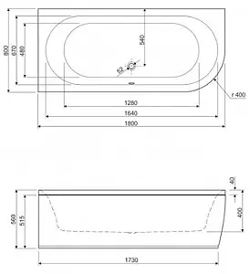 Ванна акриловая Cezares Metauro Corner 180x80 L Ванна акриловая Cezares Metauro Corner 180x80 L, 2
