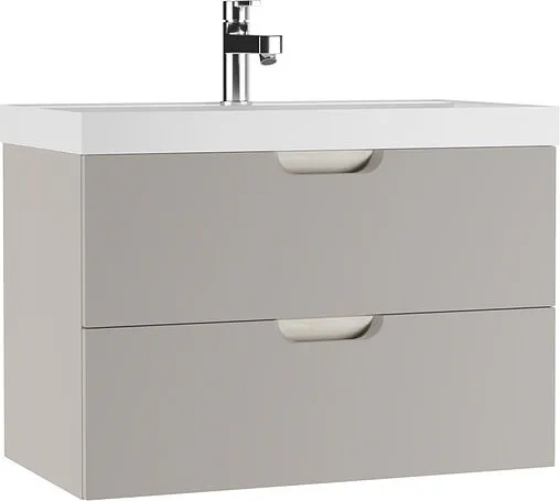 Тумба под умывальник подвесной Домино Classica 80 серый тауп DD2503T