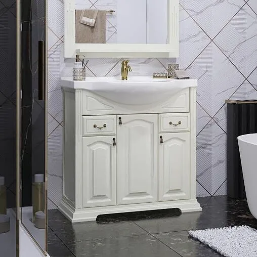 Тумба под умывальник напольная Opadiris Риспекто 85 слоновая кость 00-00006703