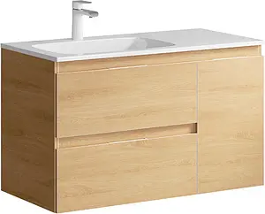 Тумба под умывальник подвесная Aqwella Accent 90 дуб золотой ACC0109LDZ Тумба под умывальник подвесная Aqwella Accent 90 дуб золотой ACC0109LDZ, 1