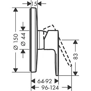 Смеситель для душа скрытого монтажа Hansgrohe Vernis Blend хром 71667000, 2