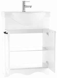 Тумба-умывальник напольный Домино Rich 60 белое дерево DR6016T+4640021061268, 4