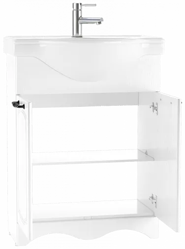 Тумба-умывальник напольный Домино Rich 60 белое дерево DR6016T+4640021061268