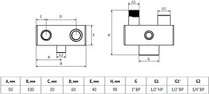 Корпус группы безопасности до 50 кВт 1&quot;в Uni-Fitt 250S4500, 2